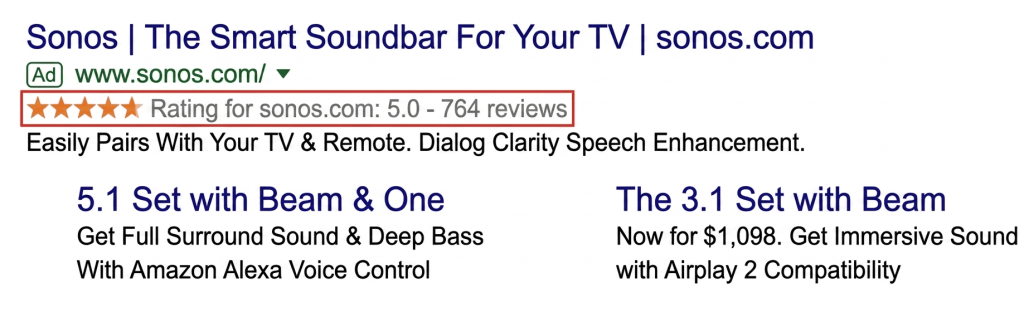 Google Ads Seller Rating Extensions